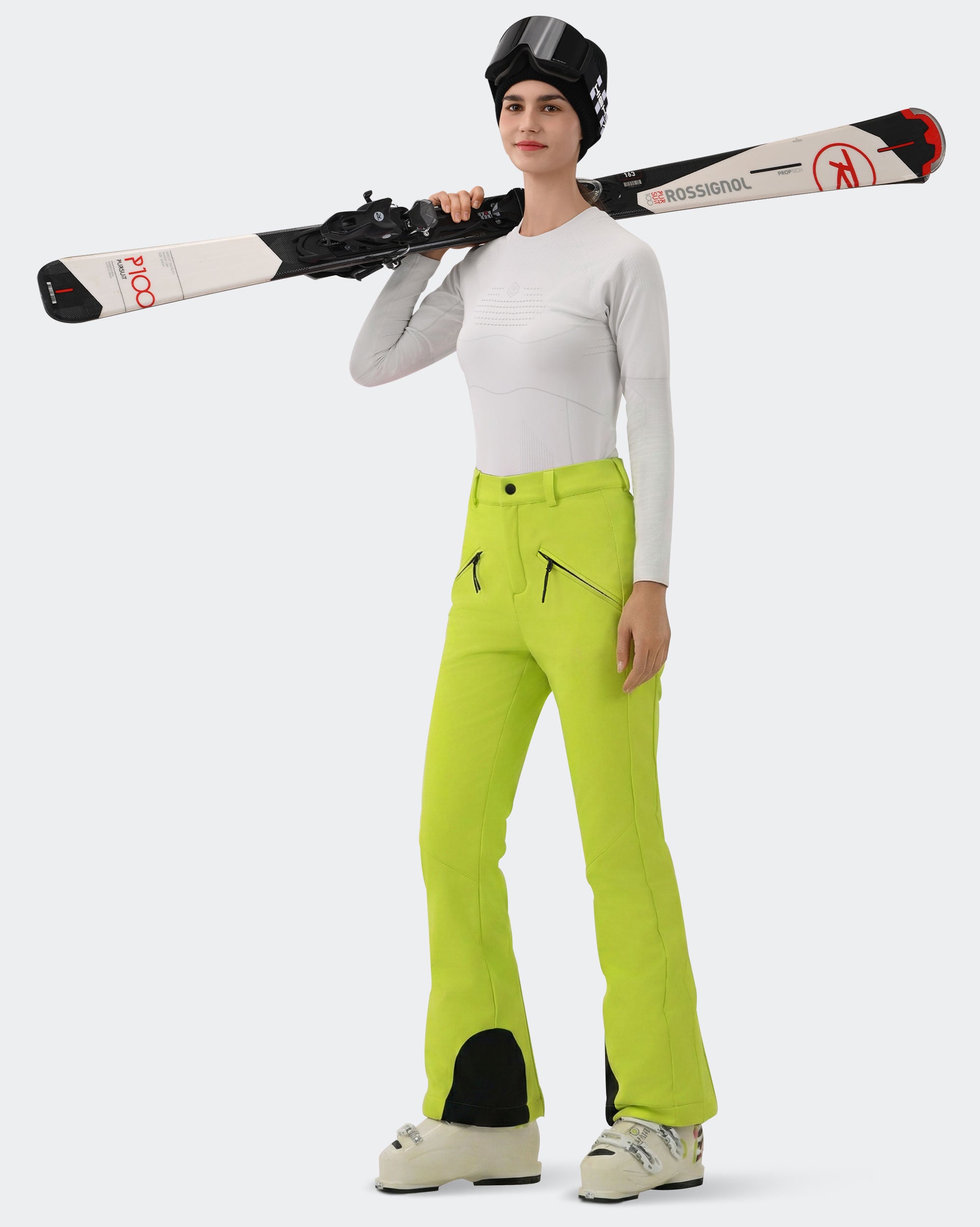 Green Ski Pants High Stretch 3L Fabric Winter Sports | HIGH EXPERIENCE