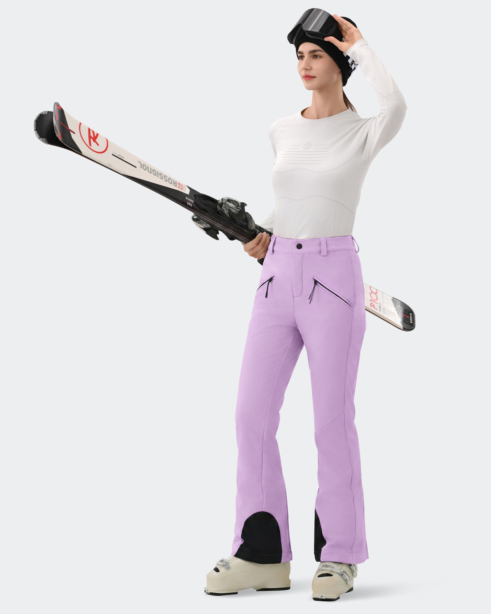Purple Ski Pants High Stretch 3L Fabric Winter Sports | HIGH EXPERIENCE