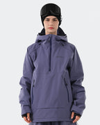 Women's 3-layer ski jacket with RECCO reflector front view in Purple – HIGH EXPERIENCE
