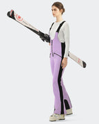HIGH EXPERIENCE Women's Slim Fit Ski Bib Pants - Purple - Lifestyle