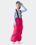 HIGH EXPERIENCE Kids Ski Pants - Pink Full Body, Graphene Thermal Snow Pants