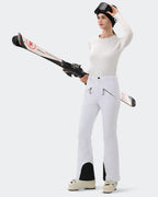 White Ski Pants High Stretch 3L Fabric Winter Sports | HIGH EXPERIENCE