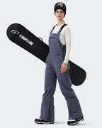 Purple Women's Ski Bib Pants – Carrying Snowboard | High Experience