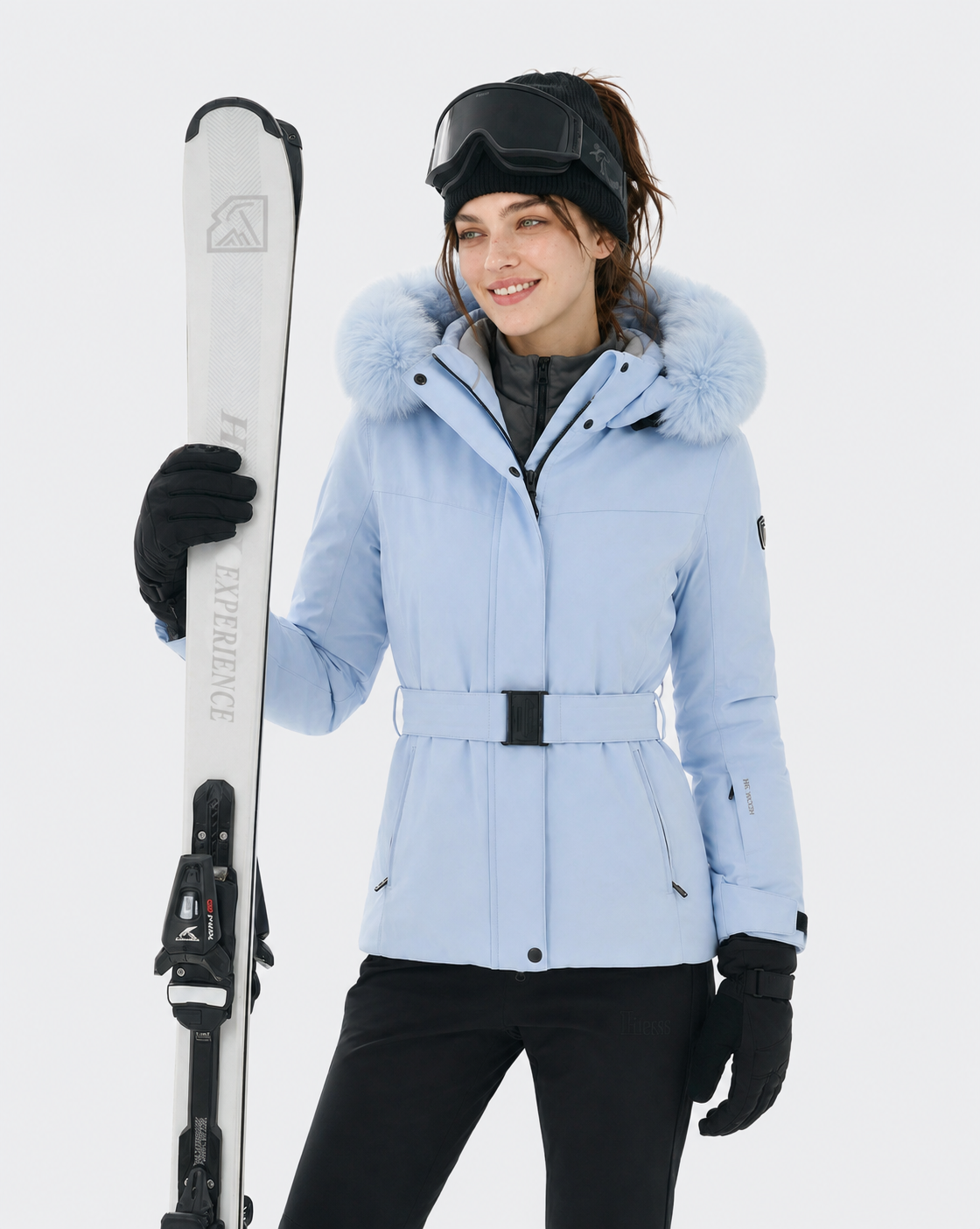 Slim Fit Belted Ski Jacket Women
