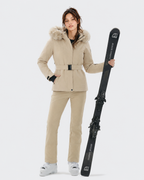 Slim Fit Belted Ski Jacket Women