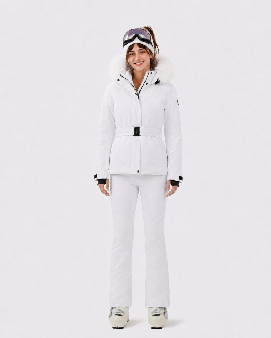 Slim Fit Belted Ski Jacket Women