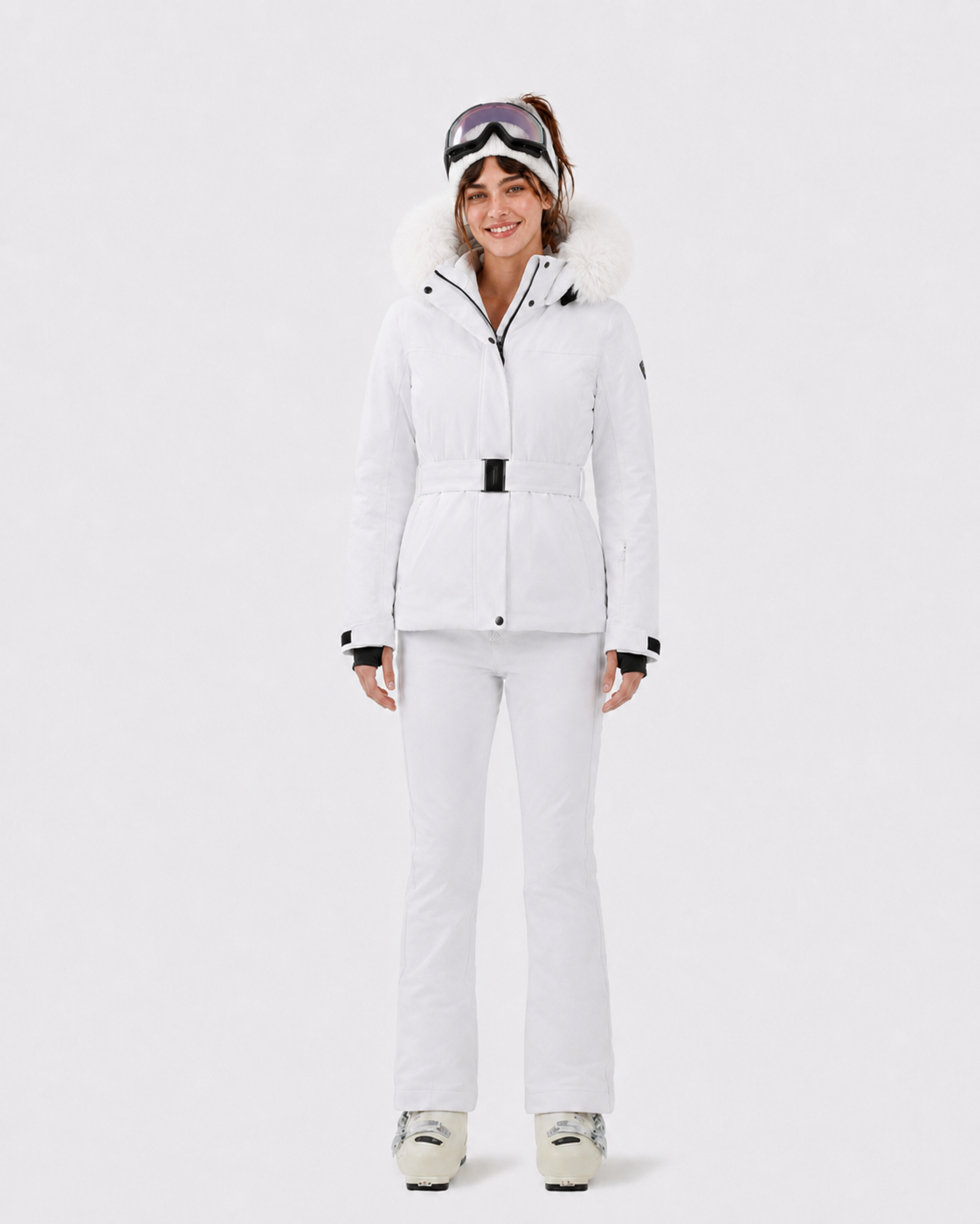 Slim Fit Belted Ski Jacket Women