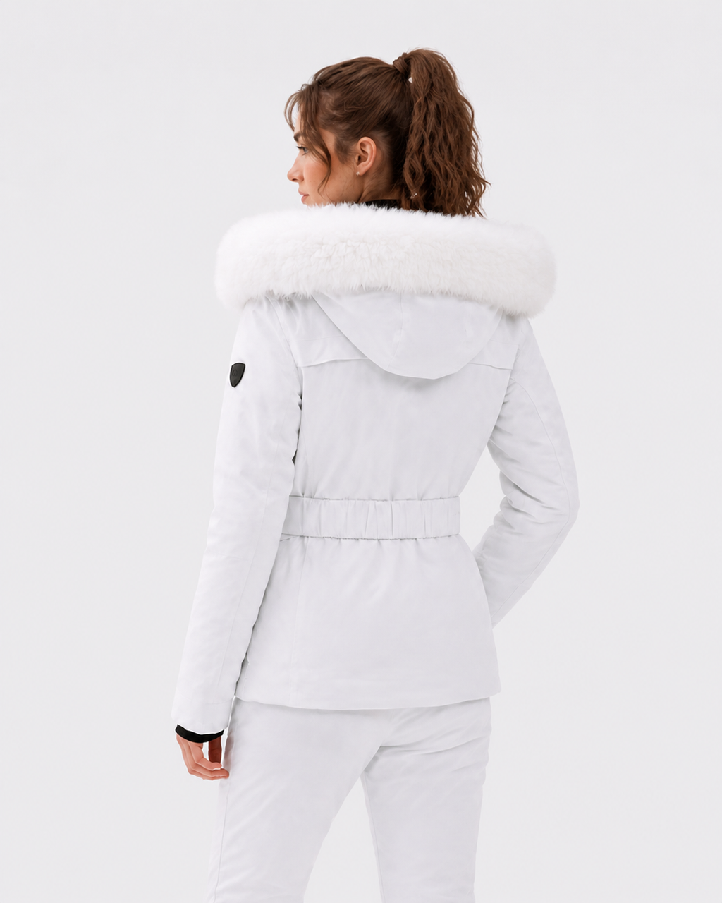 Slim Fit Belted Ski Jacket Women