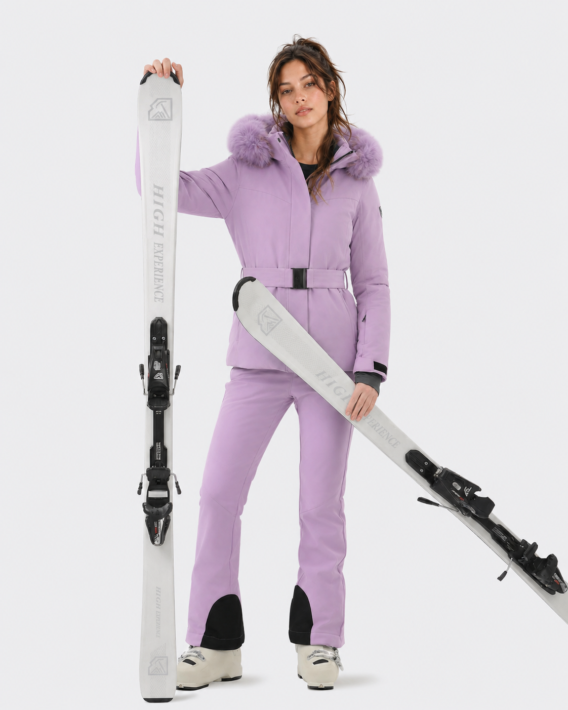 Slim Fit Belted Ski Jacket Women