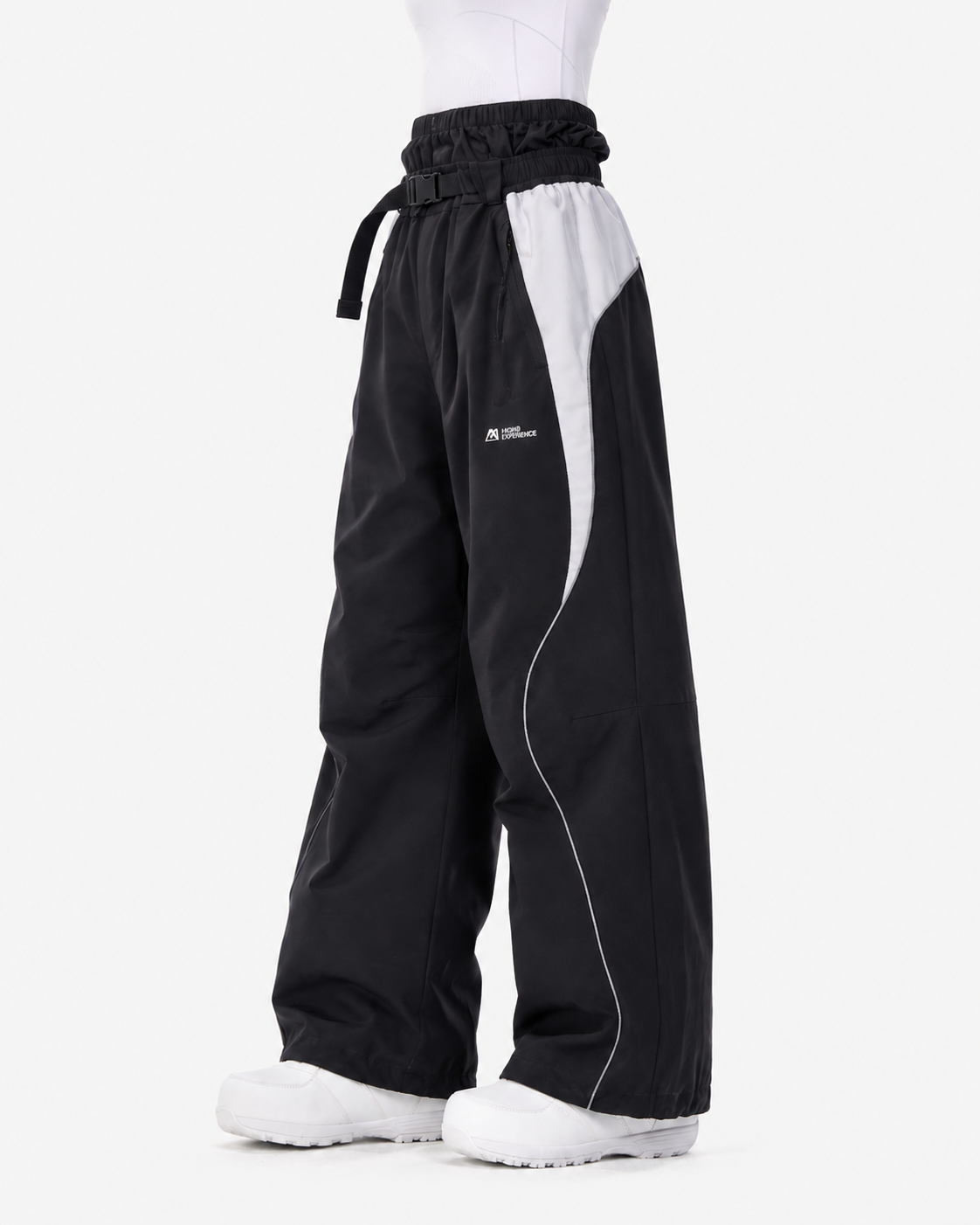 Αδιάβροχο φαρδύ παντελόνι σκι και snowboard 3 στρώσεων High Experience – Κόκκινο