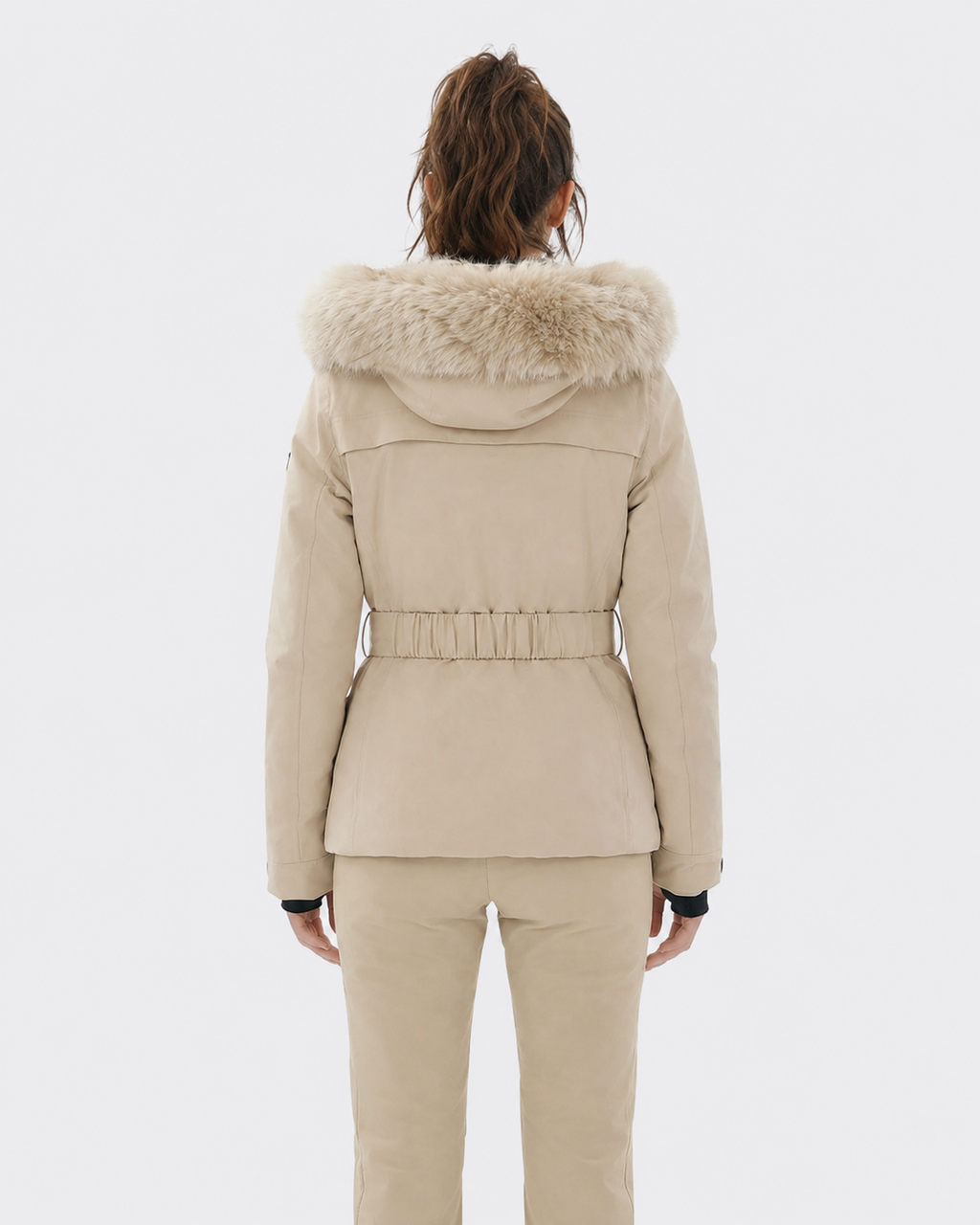 Slim Fit Belted Ski Jacket Women
