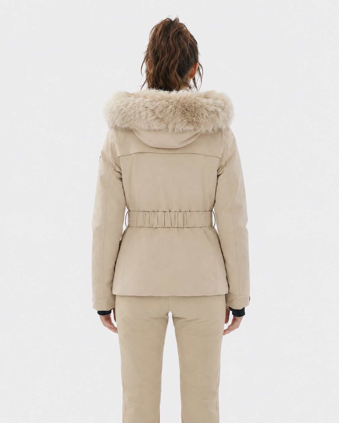 Slim Fit Belted Ski Jacket Women