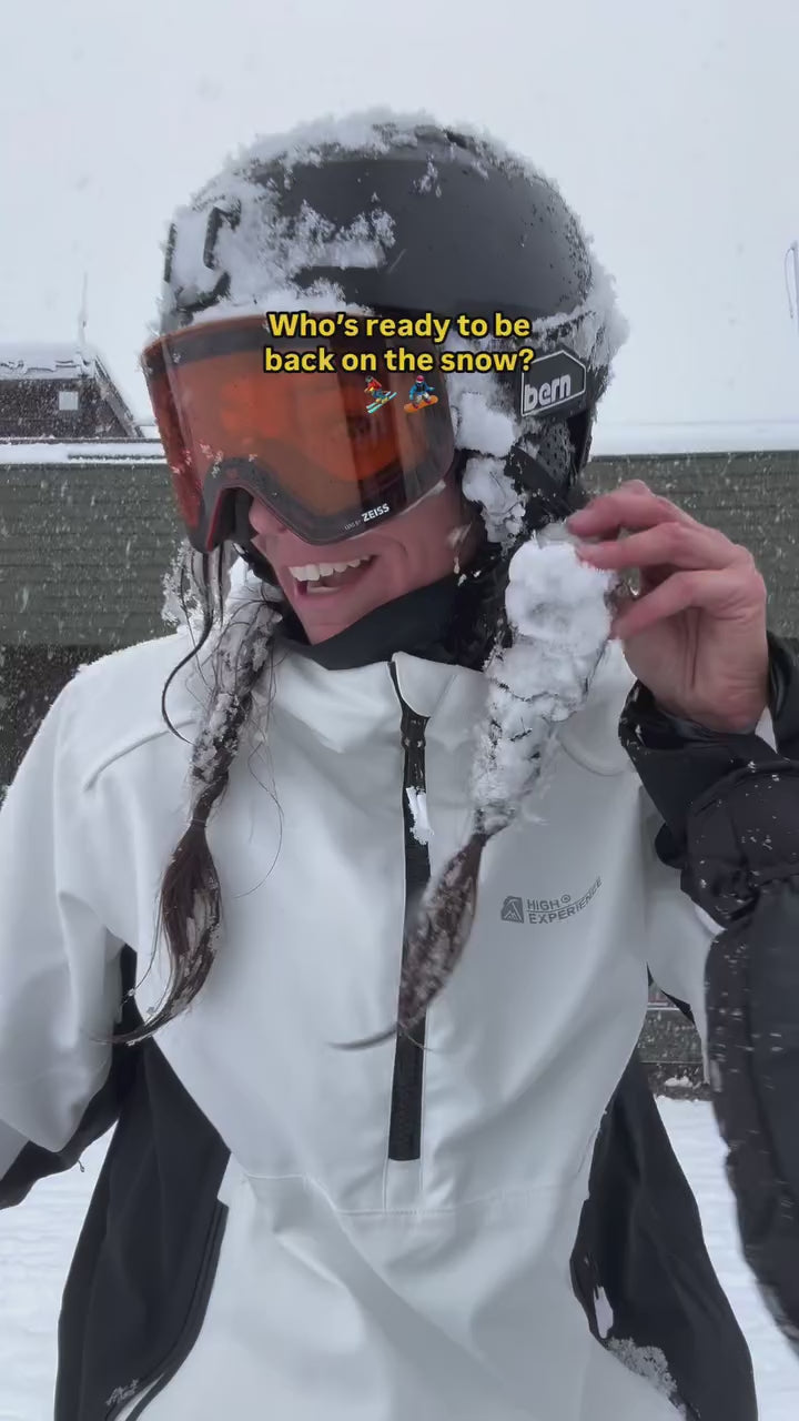 HIGH EXPERIENCE community snow day in red snowboard pants