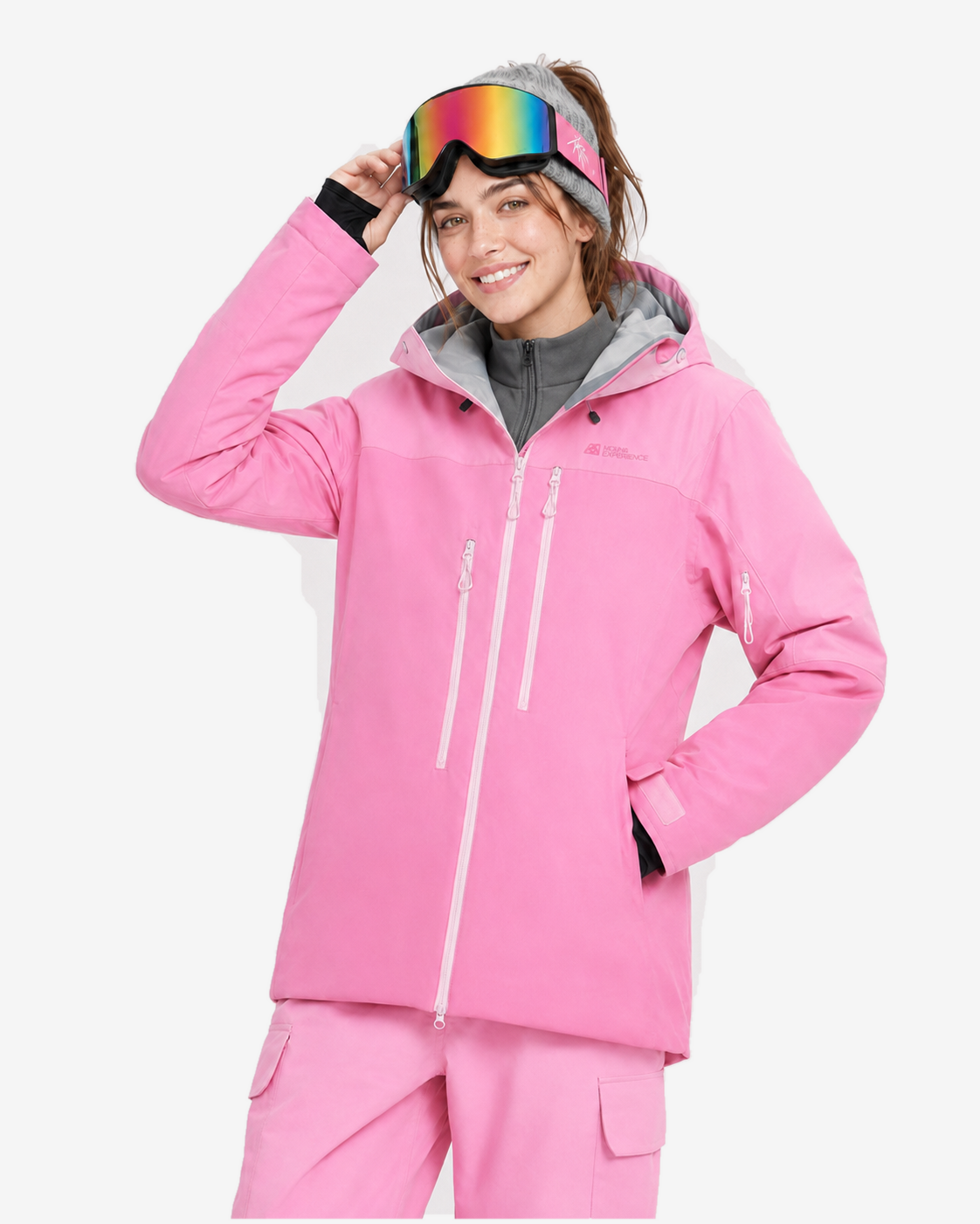Baggy Gradient Snowboard Jacket Women on #F5F5F5 background