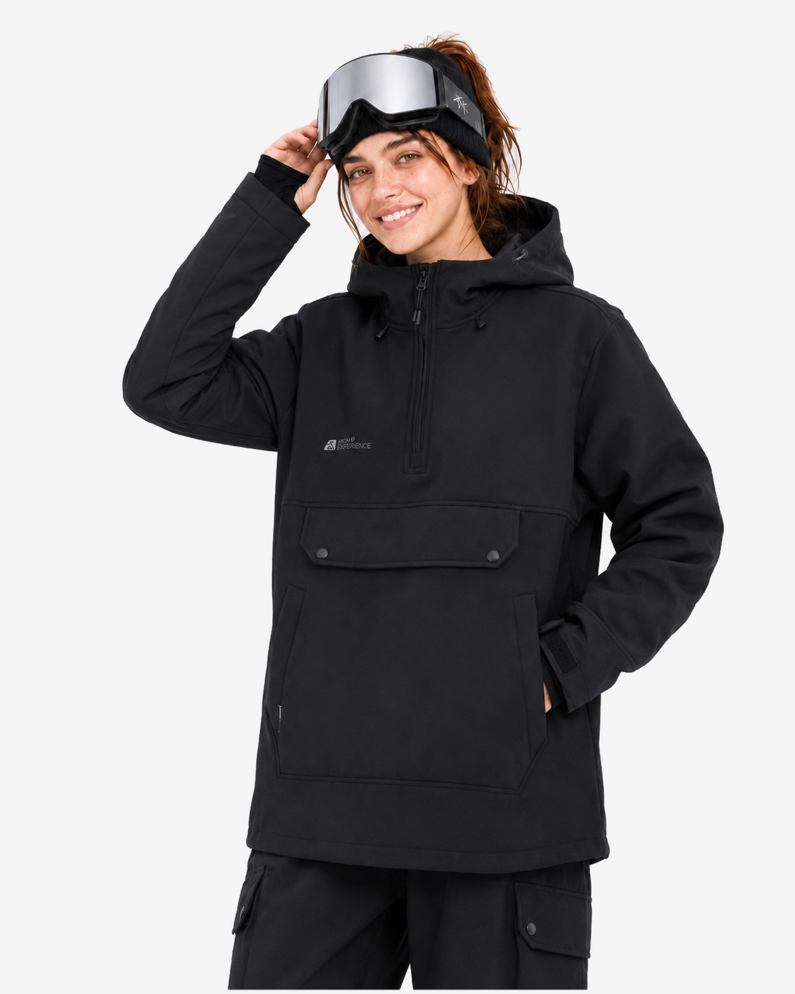 Fleece Pullover Ski Hoodie Women on #F5F5F5 background