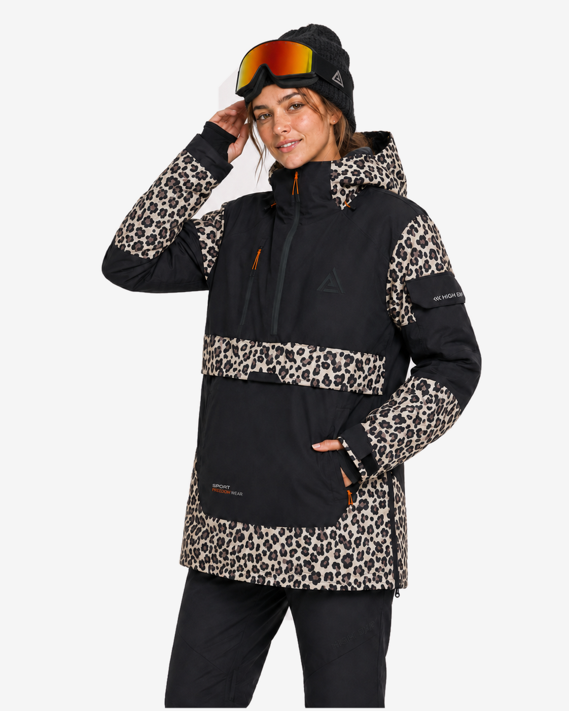 Pullover Ski Hoodie Women on #F5F5F5 background