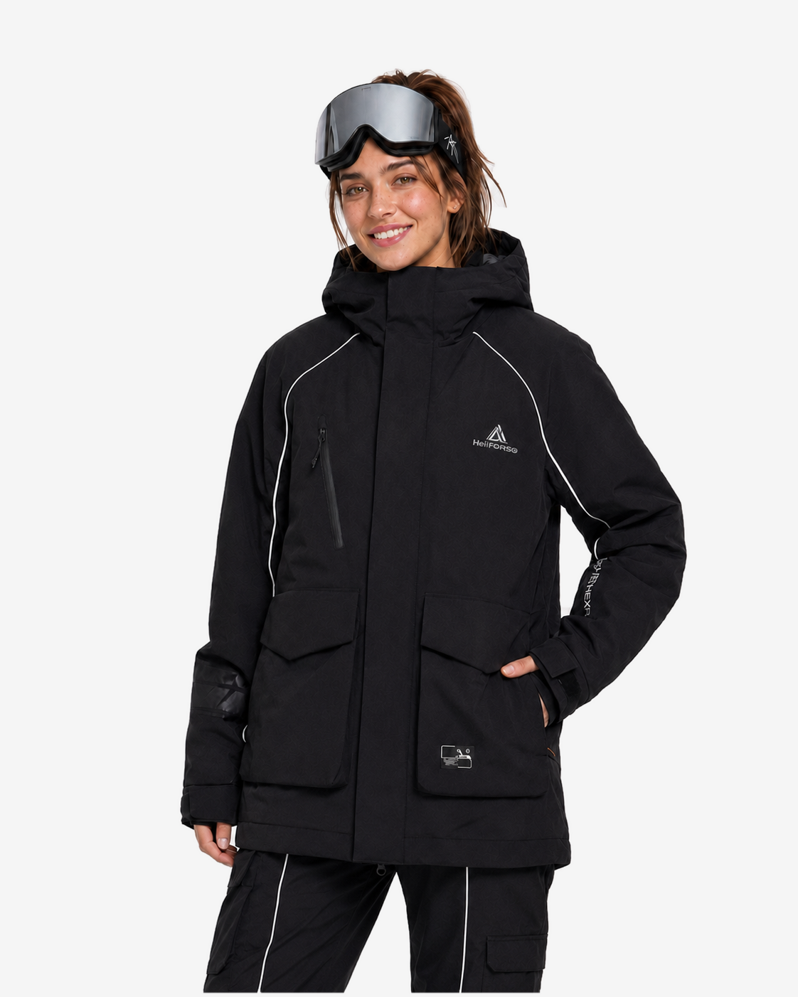 Baggy Ski Jacket Women on #F5F5F5 background