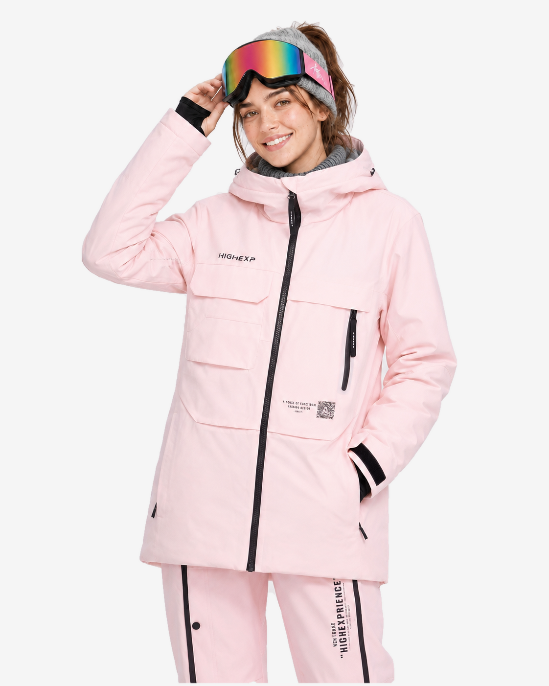 Baggy Ski Jacket Women on #F5F5F5 background